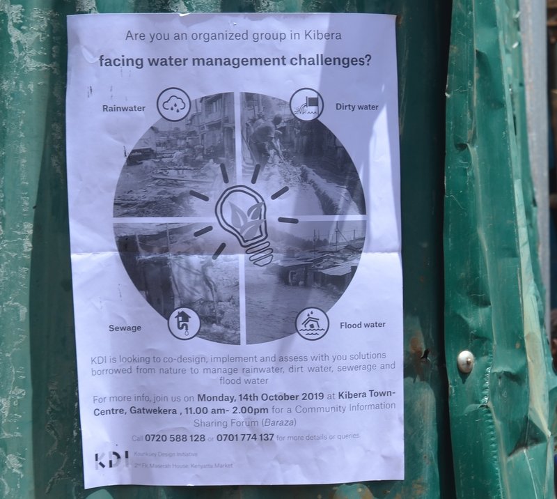 Call for project proposals by community groups in Kibera, Nairobi. Photo credit: KDI.