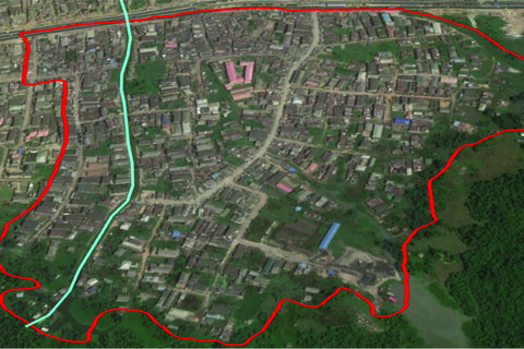 Geographical and spatial context: aerial view of Ajegunle-Ikorodu.